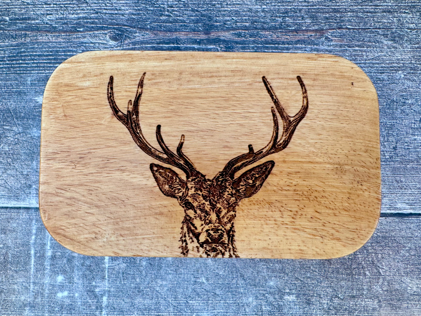 Stag Blue Butter Dish, Design 2