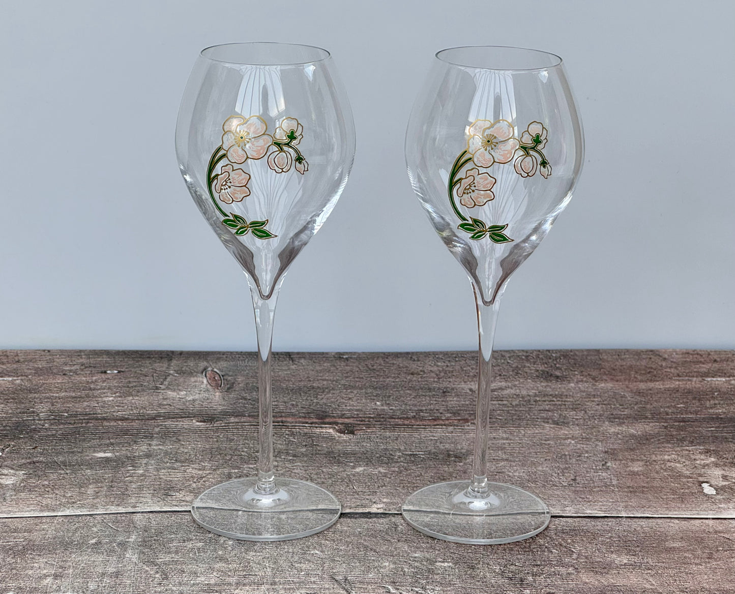 Pair of Perrier-Jouet Belle Époque Champagne Glasses, 28.5cl