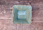 Turquoise Square Ramekin with Leaf Detail, 10cm