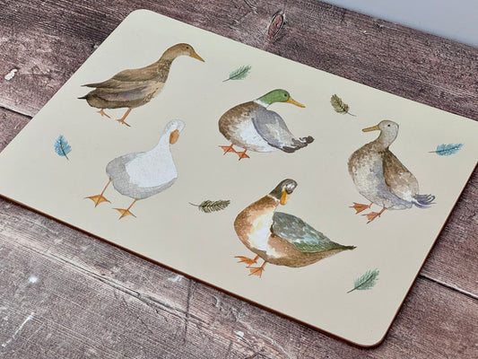 Cream Duck Design Placemat (sold individually)