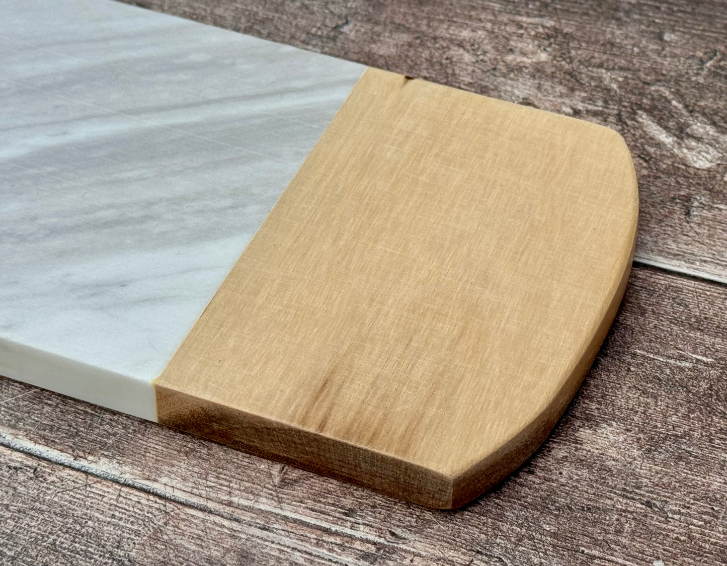 Marble and Acacia Wood Rectangular Cheese/Serving Board