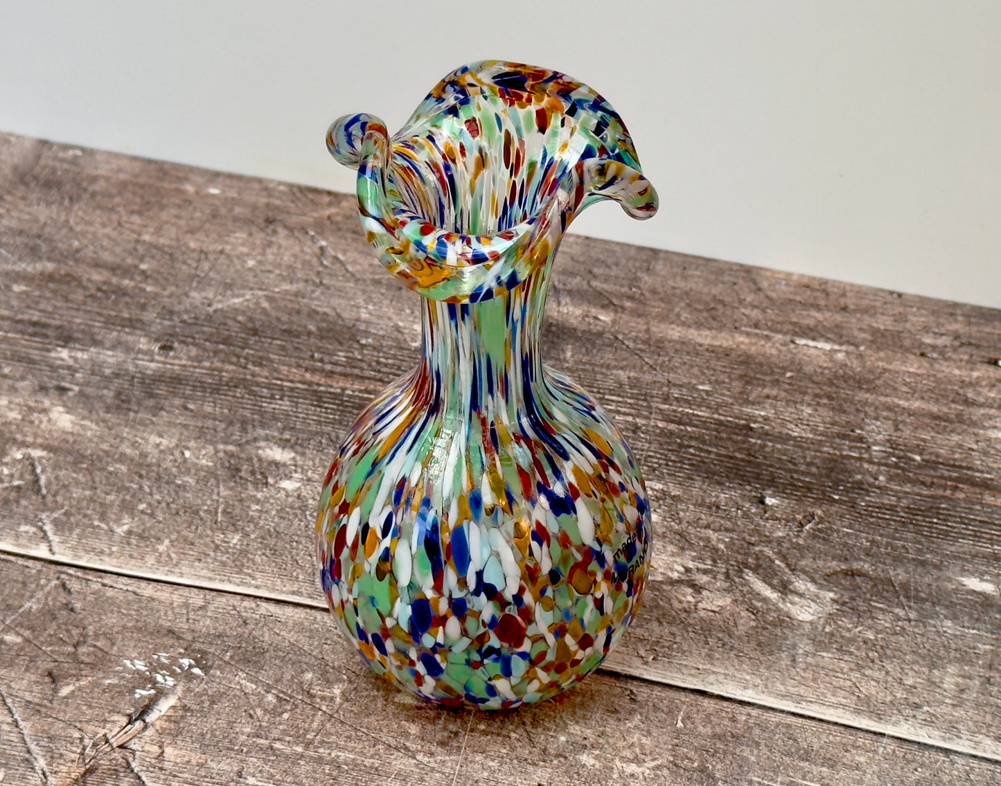 Small Handmade Murano Glass Vase, Design 9