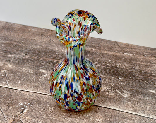 Small Handmade Murano Glass Vase, Design 9