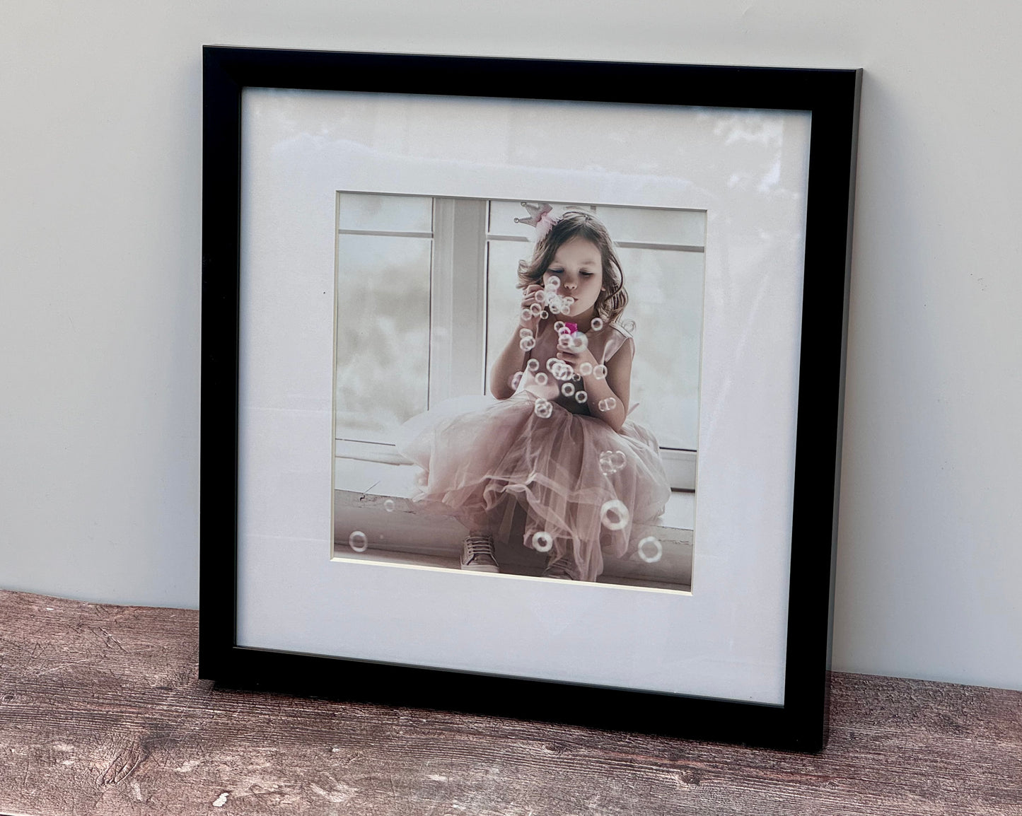 Set of 3 Black Square Photo Frames, 12’ x 12’