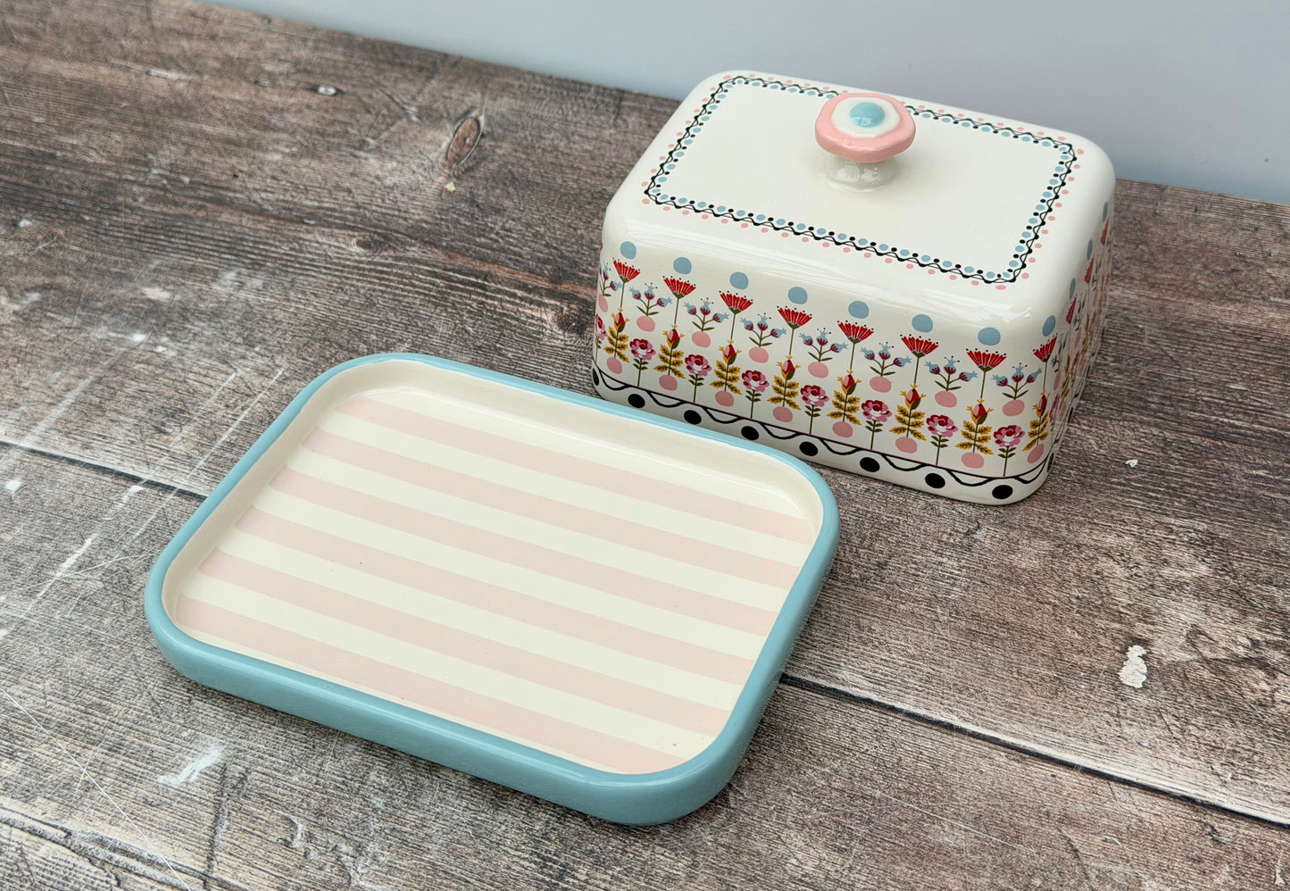 Cath Kidston Patterned Butter Dish