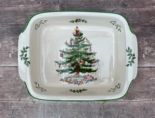 Spode Christmas Tree Rectangular Baking Dish