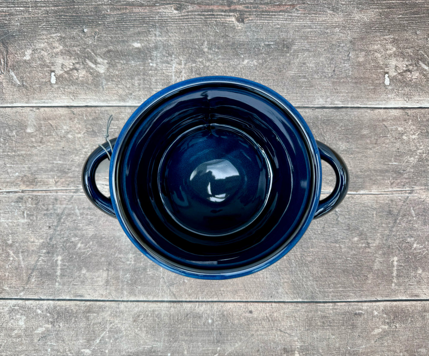 Blue Utensil Jar, 18cm