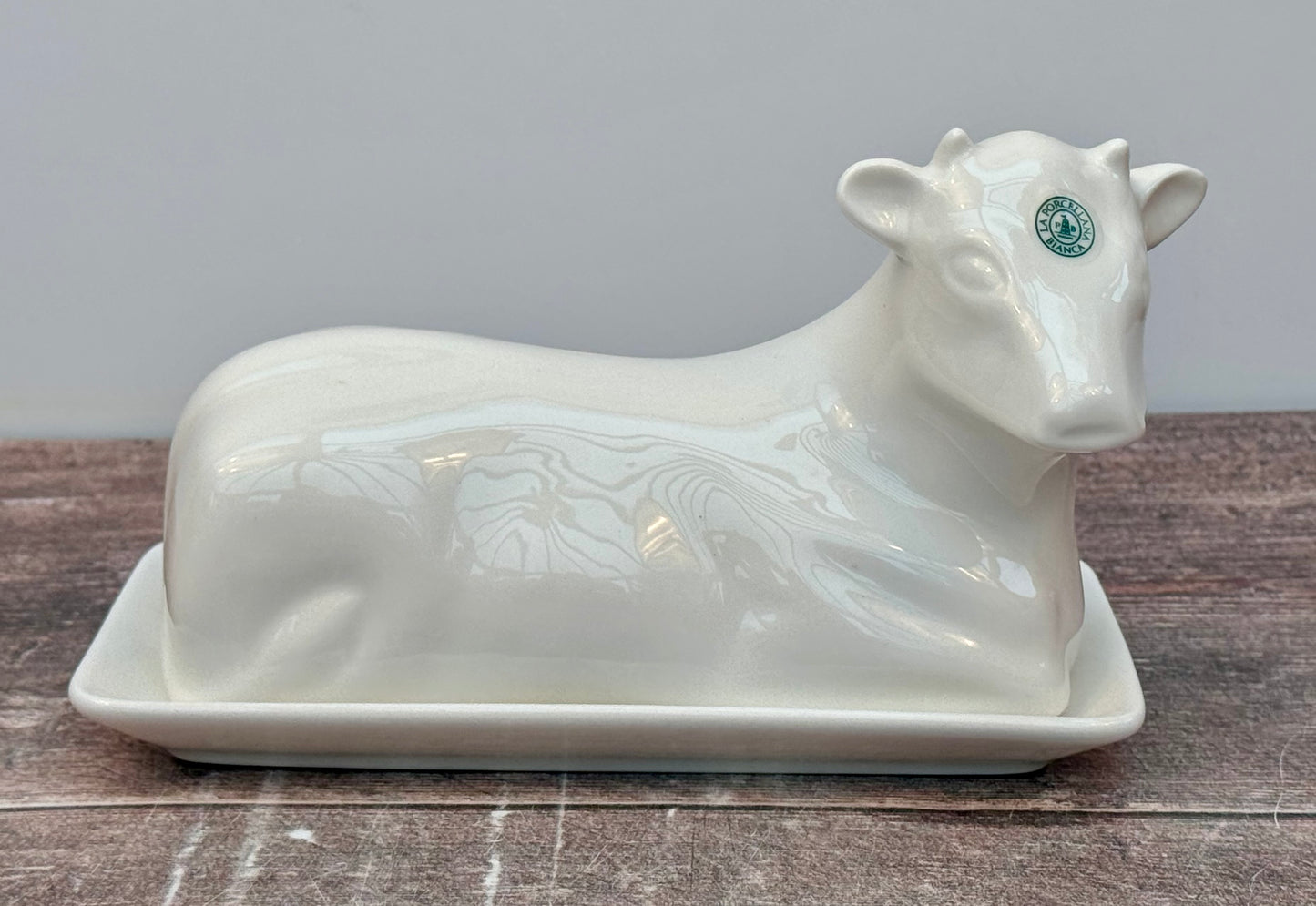 White Cow Shaped Butter Dish