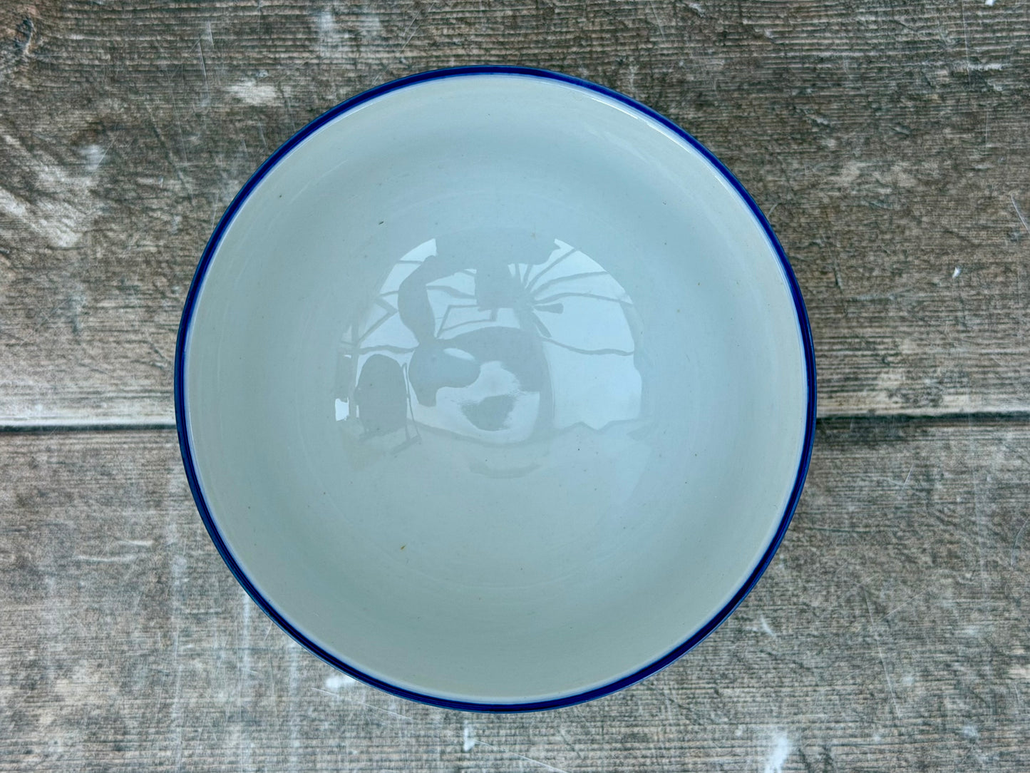 Blue and White Circular Patterned Small Bowl, 11cm