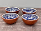 Set of 4 Blue and White Small/Dipping Bowls