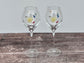 Pair of Perrier-Jouet Mischer Traxler Yellow Flower Champagne Glasses