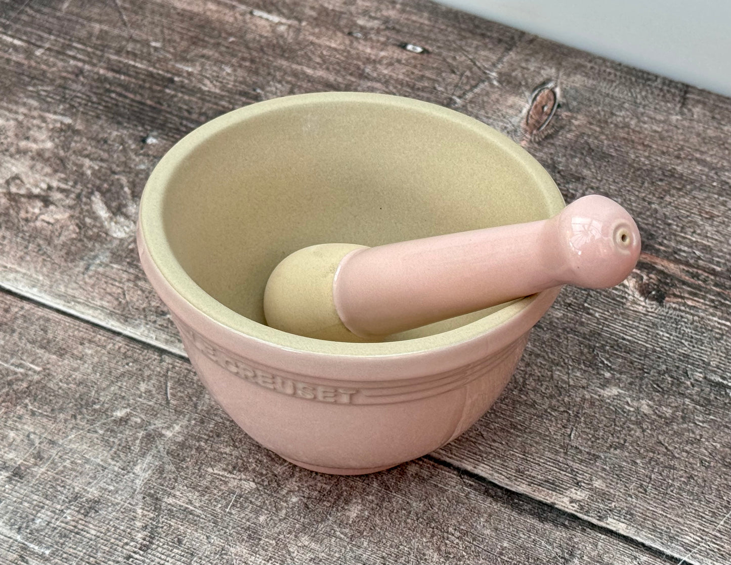 Le Creuset Pale Pink Pestle and Mortar