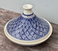 Blue and White Patterned Tagine, 31.5cm