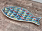 Multi-Coloured Patterned Fish Plate, 30cm