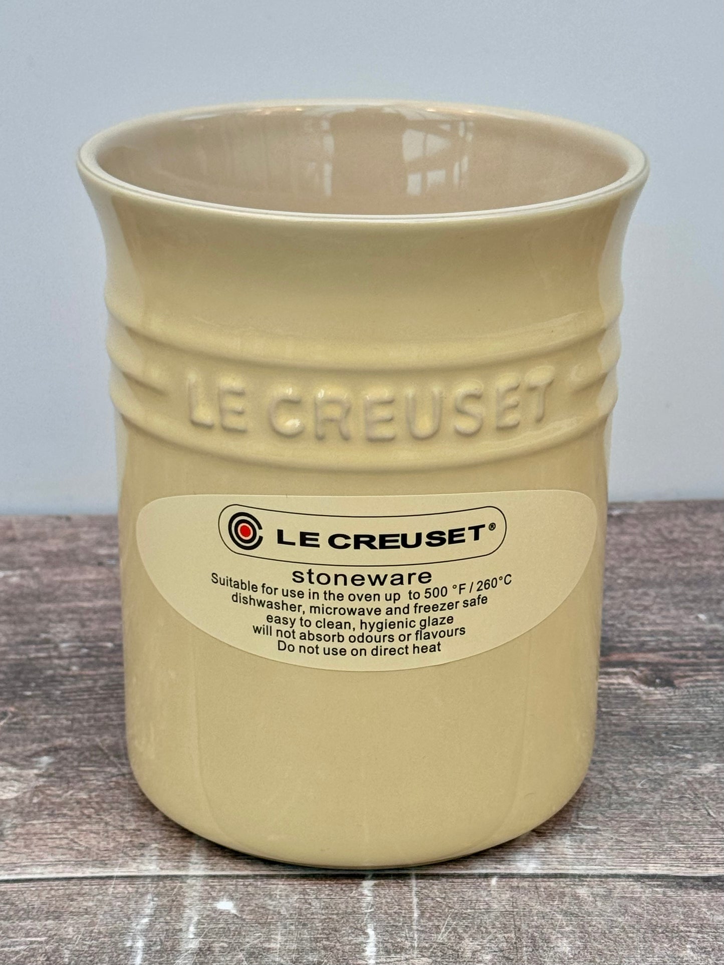 Le Creuset Pale Yellow Utensil Jar