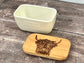 Highland Cow White Butter Dish