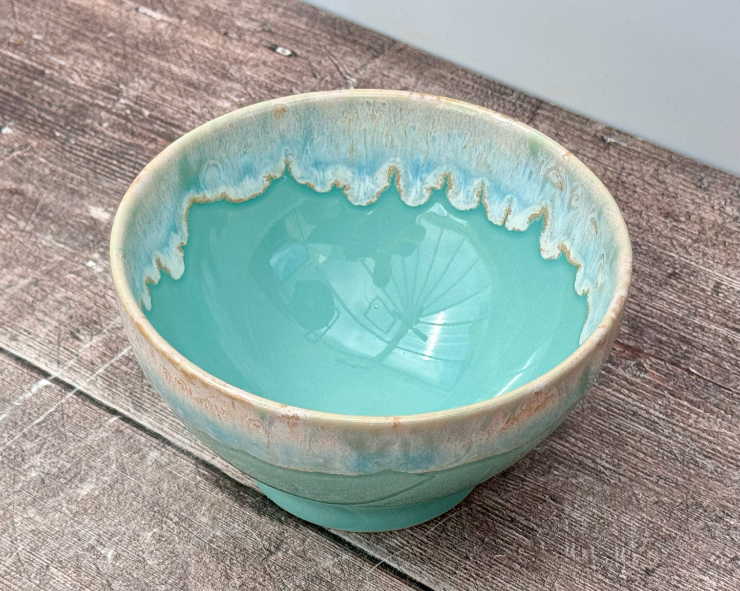 Turquoise Design Bowl, 14.5cm