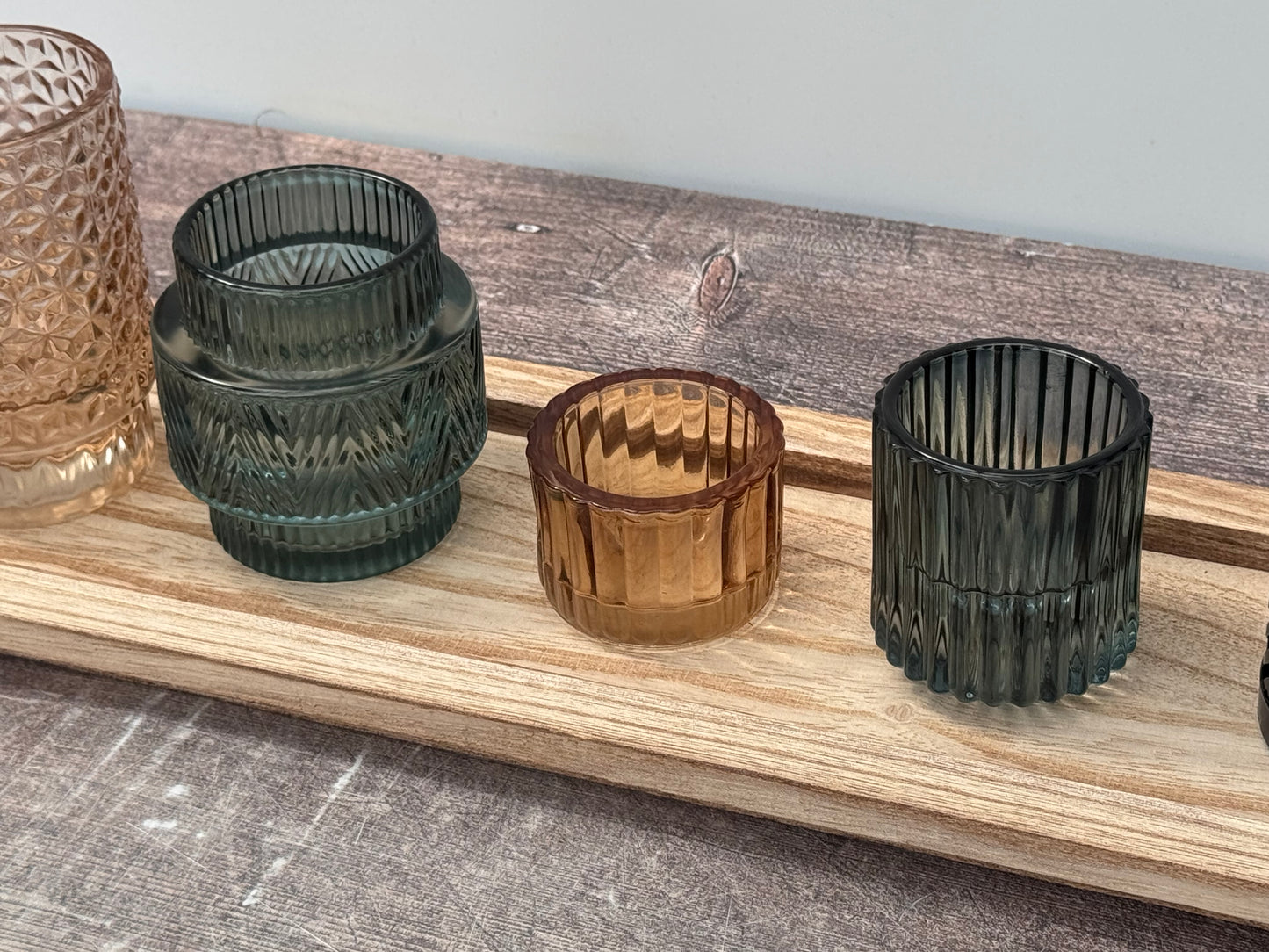 Tray with 5 Tea Light Candle Holders