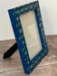 Hand Painted Photo Frame 5’ x 7’ - Blue and Green Design