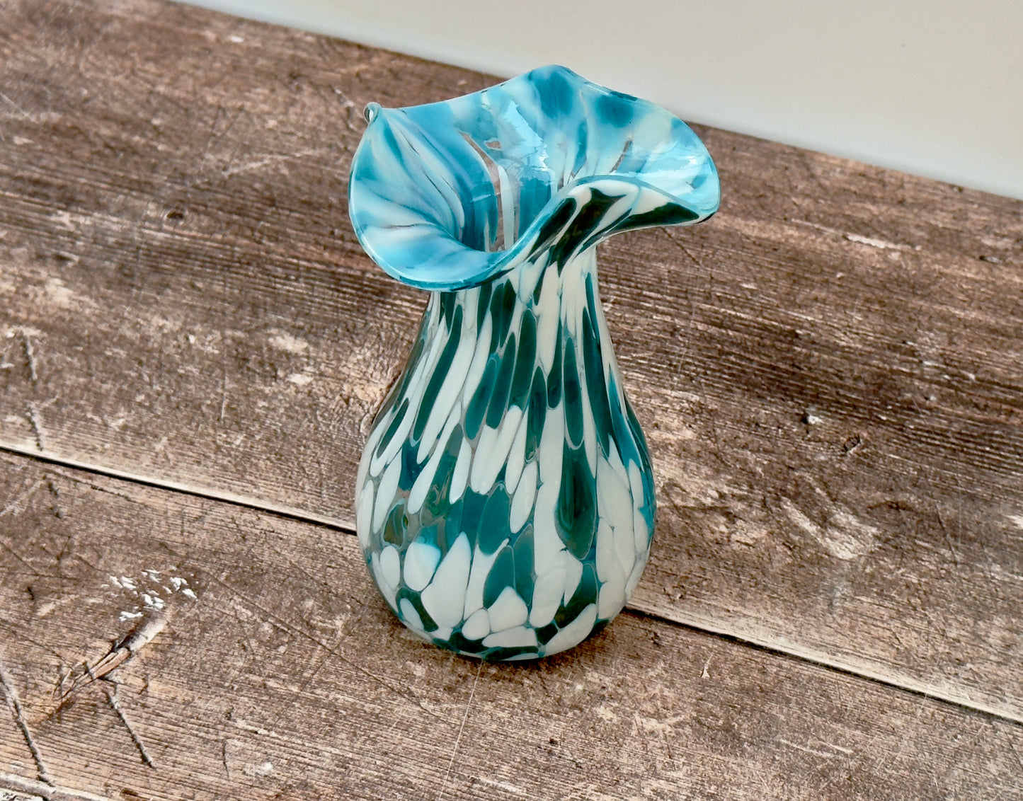 Small Handmade Murano Glass Vase, Design 5