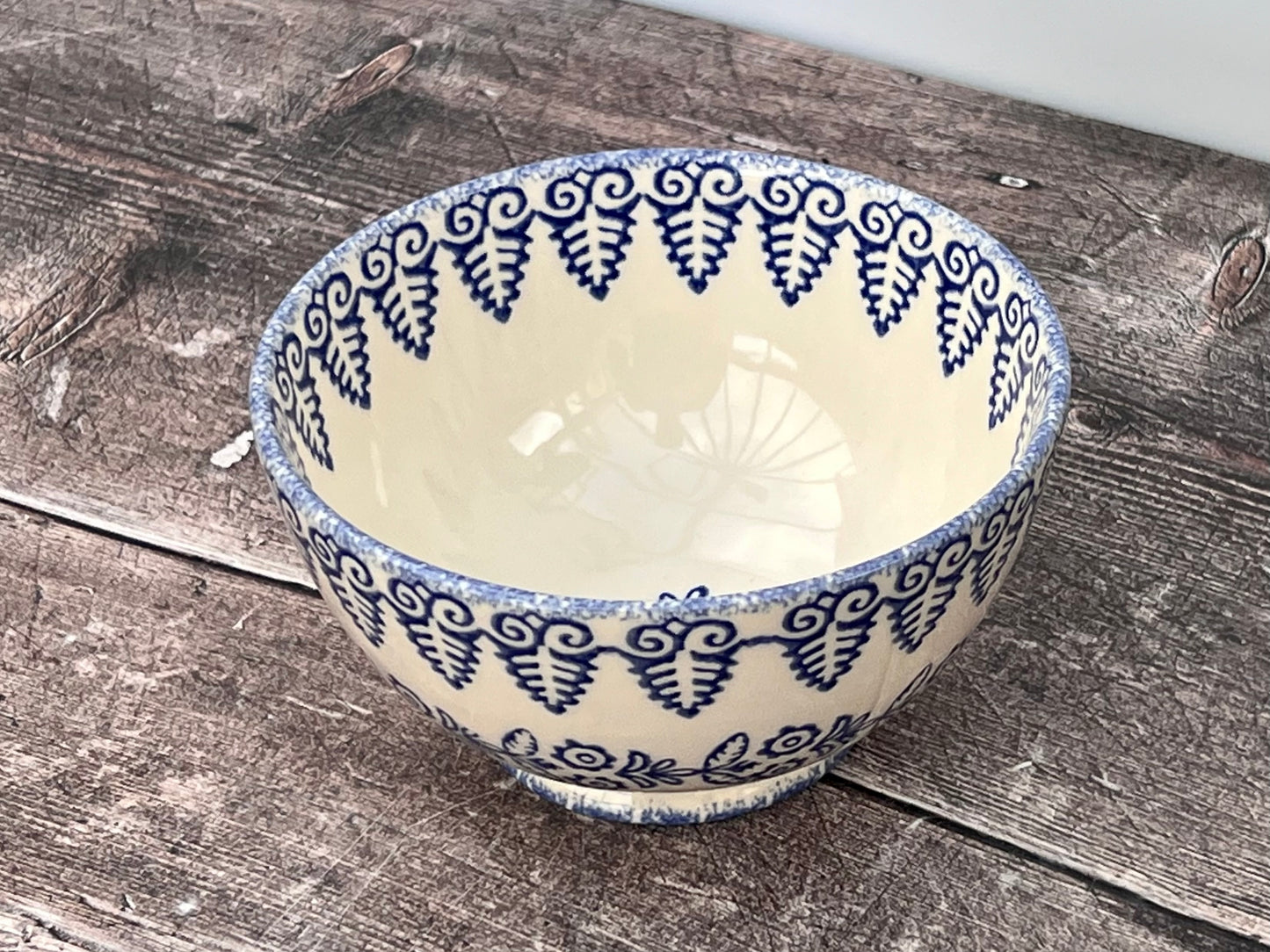 Blue and White Patterned Small Bowl, 13cm