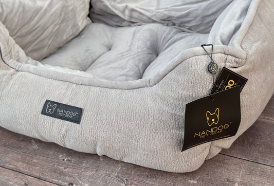 Nandog Pet Gear Beige Reversible Dog Bed, 52cm
