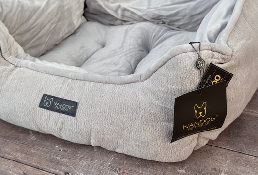 Nandog Pet Gear Beige Reversible Dog Bed, 52cm