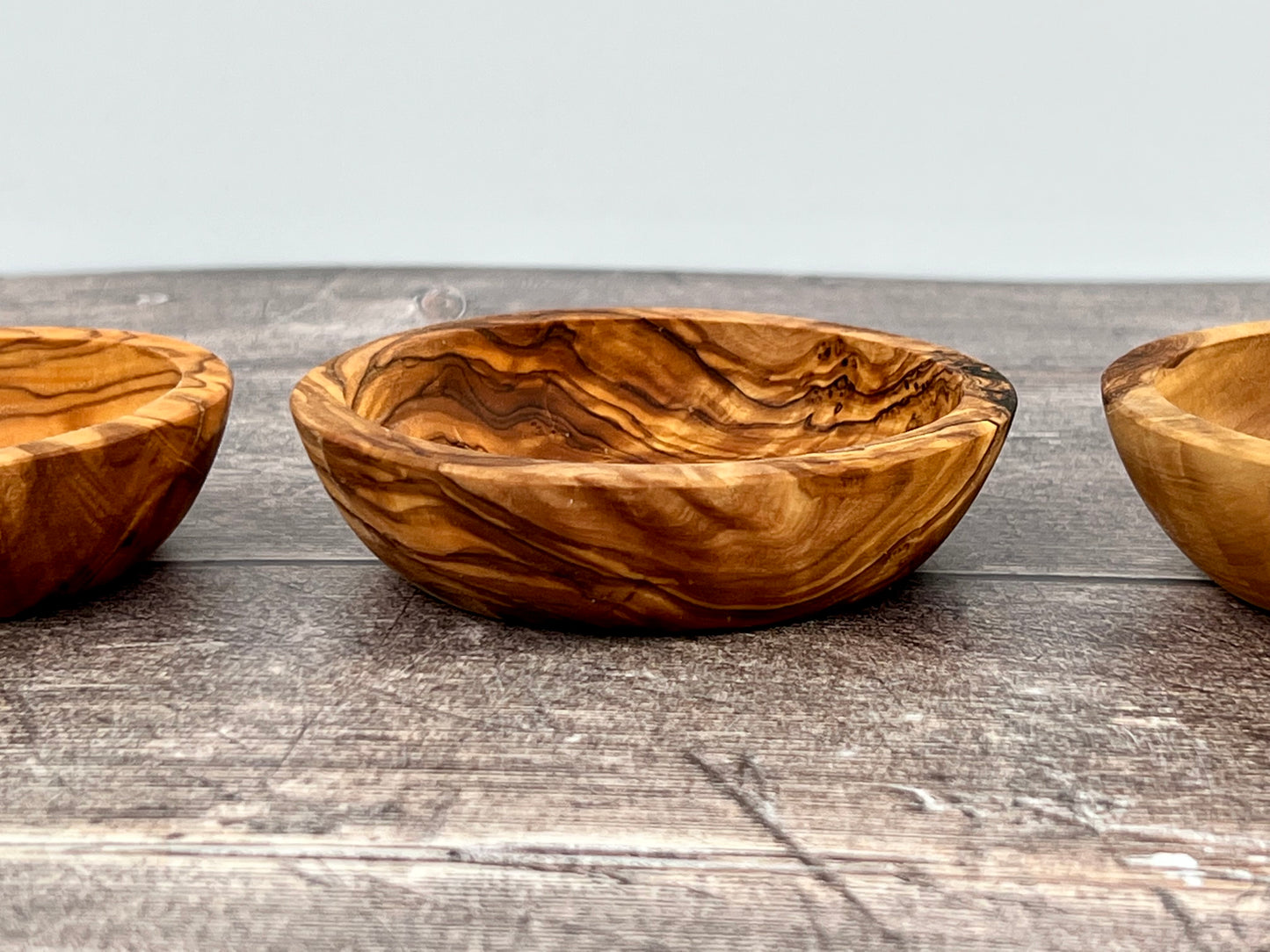 Olive Wood Dipping Bowls (Set of 3)