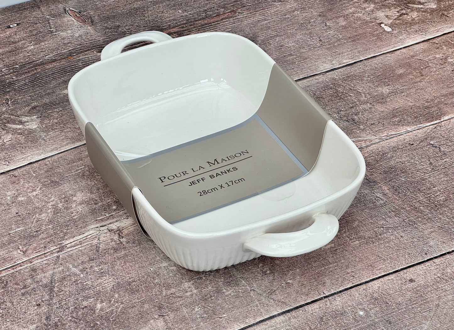 White Pour La Maison Rectangular Baking Dish, 28cm