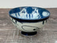 Blue and White Cat Patterned Small Japanese Bowl, 11.5cm
