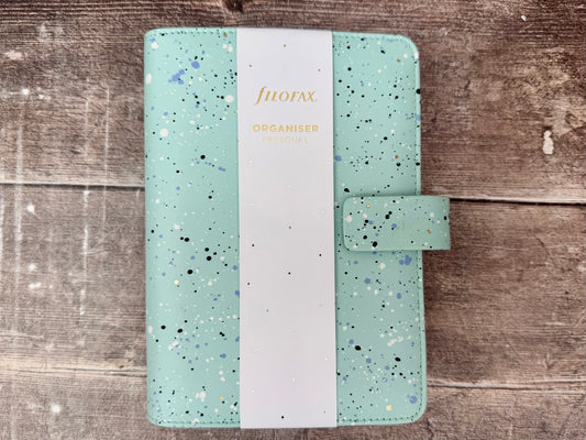 Light Blue Spotty Filofax Organiser