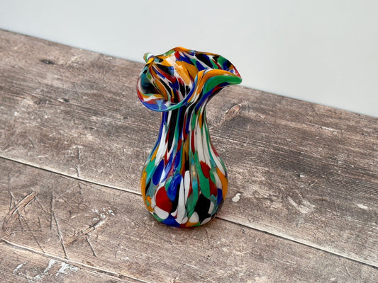 Small Handmade Murano Glass Vase, Design 15