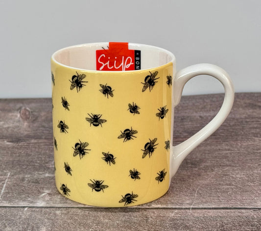 Yellow Bee Partterned Mug