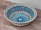 Blue Patterned Deep Serving Bowl, 25cm