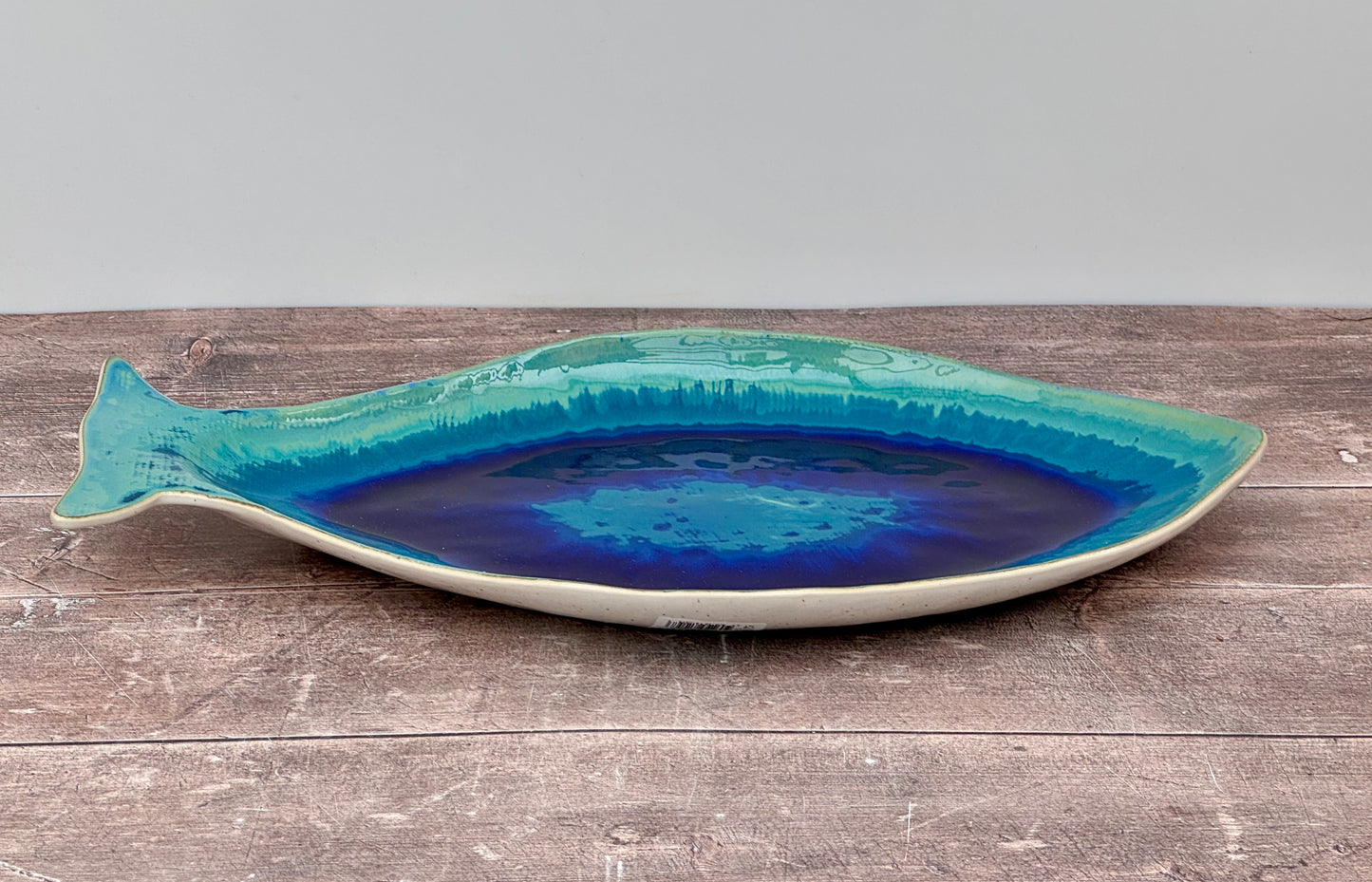 Blue Fish Serving Plate, 43cm