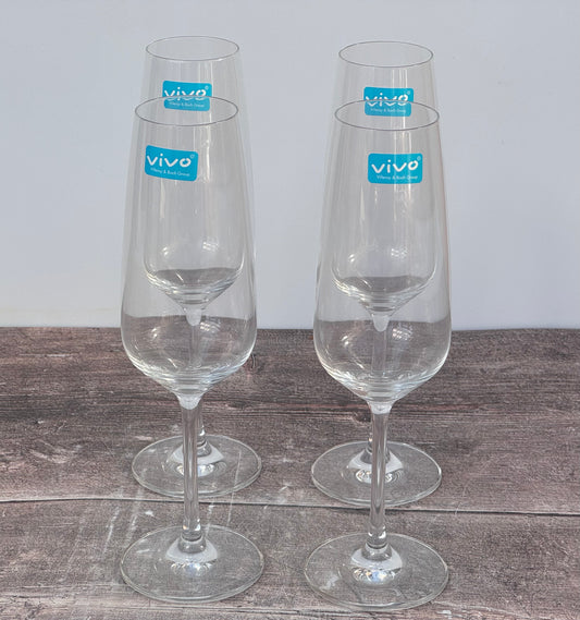 Set of 4 Villeroy & Boch Champagne Flutes/Glasses