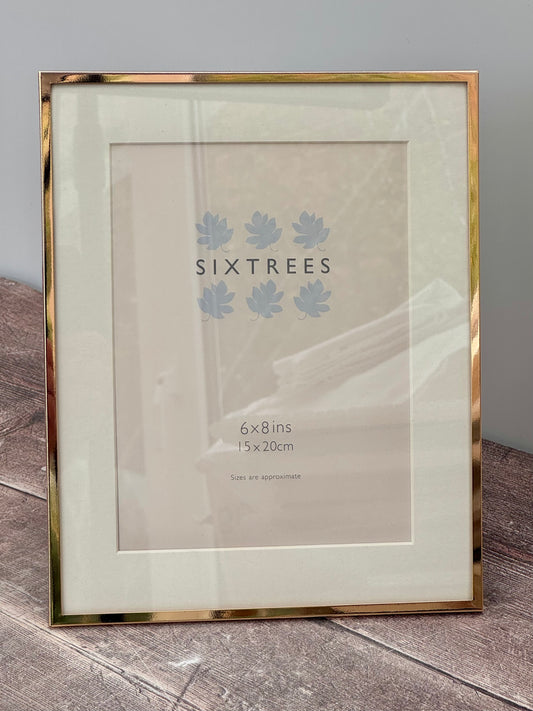 Sixtrees Rose Gold Photo Frame with Aperture, 6’ x 8’