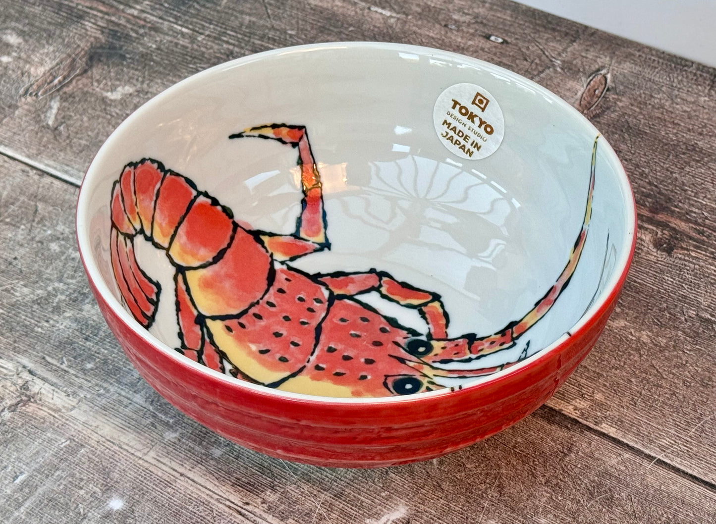 Tokyo Design Studio Red Lobster Patterned Serving Bowl, 18.5cm