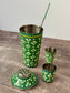 Hand painted Cocktail Shaker Set - Green