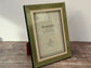 Natalini Green with Gold Stripes Border Photo Frame 5 x 7