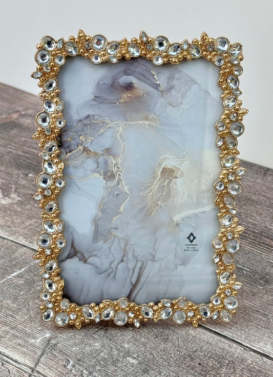 Ornate Clear Jewel Photo Frame, 4 x 6