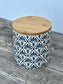 Blue and White Patterned Storage Container, 13cm