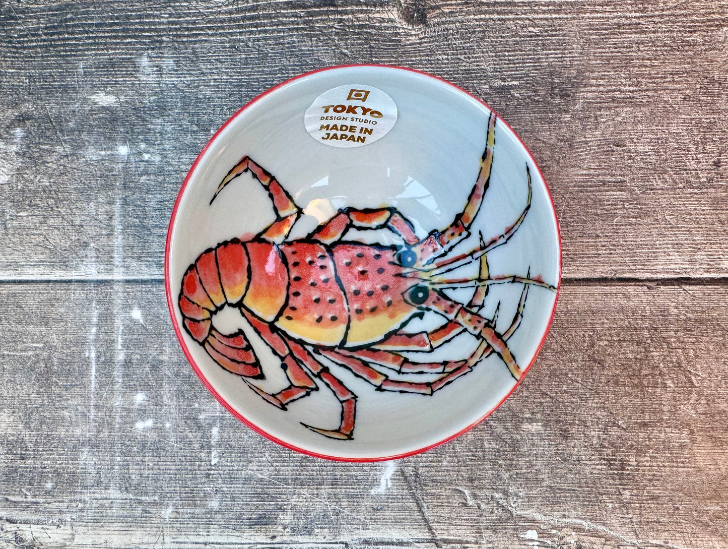 Tokyo Design Studio Red Lobster Patterned Small Bowl, 11cm