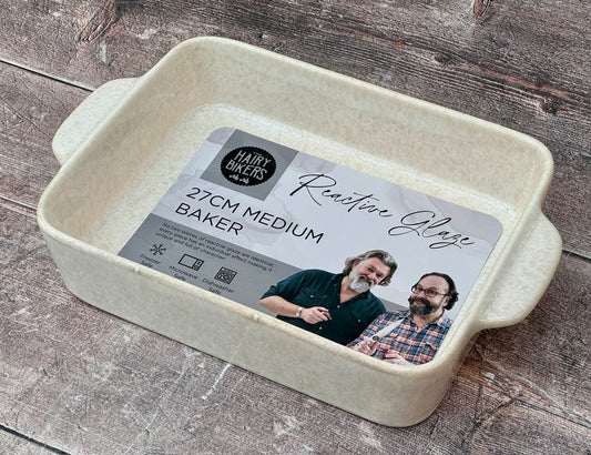 Hairy Bikers Medium Cream Rectangular Baking Dish, 27cm