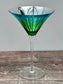 2 Peacock Cocktail Glasses