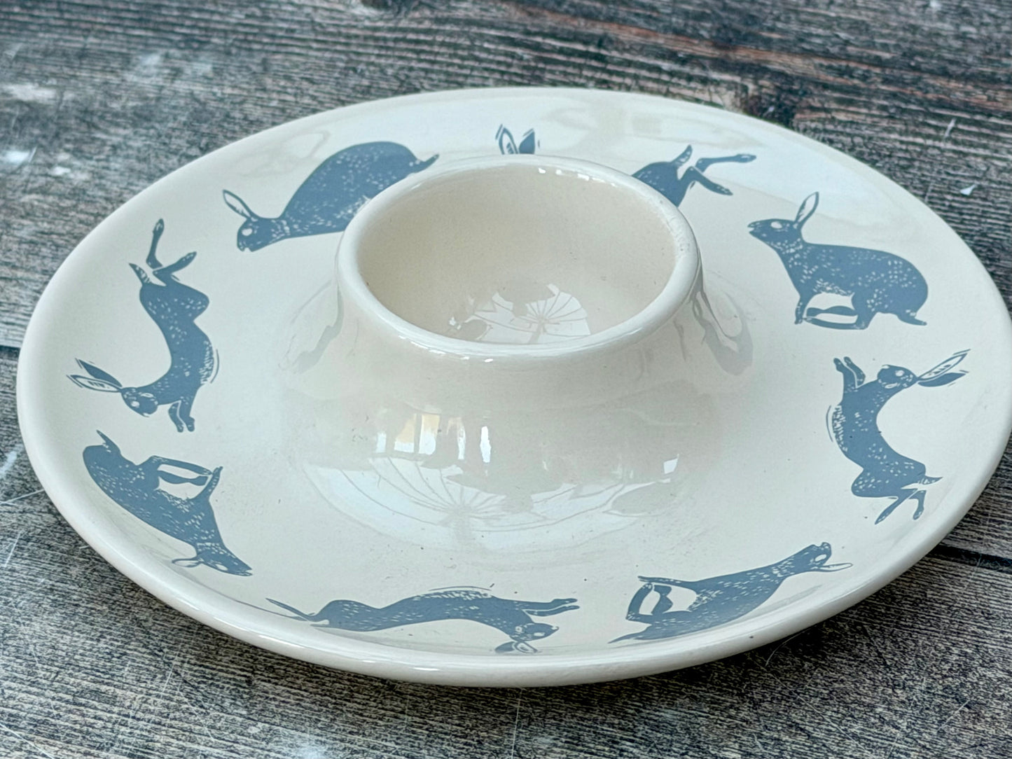 Hare Patterned Egg Cup