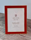 Isaac Jacobs Red and Gold Tone Border Photo Frame, 4’ x 6’