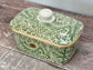 William Morris Larkspur Green Leaf Patterned Butter Dish