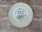 Bee Happy Patterned Plate, 20cm