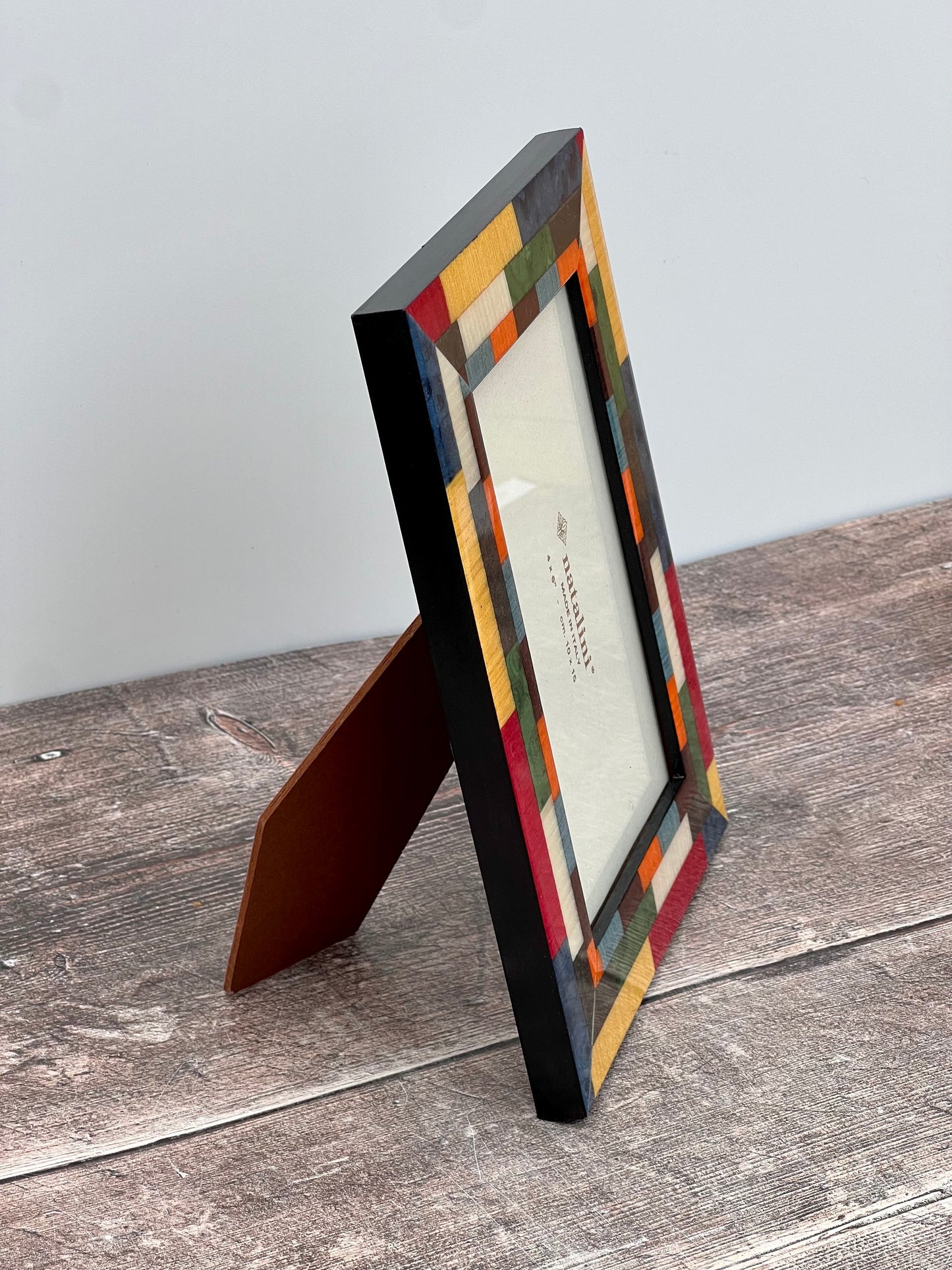 Natalini Multi-Coloured Marquetry Photo Frame 4 x 6